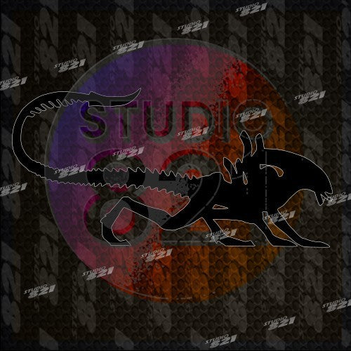 Alien Xenomorph Vinyl Decal | Sci-Fi Monster Sticker for Car, Laptop, or Tumbler