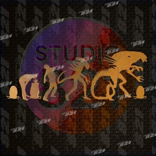 Alien Queen Evolution Alien Xenomorph Sticker Hr Giger Egg To Vinyl Decal Alien