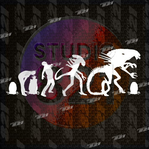 Alien Queen Evolution Alien Xenomorph Sticker Hr Giger Egg To Vinyl Decal Alien